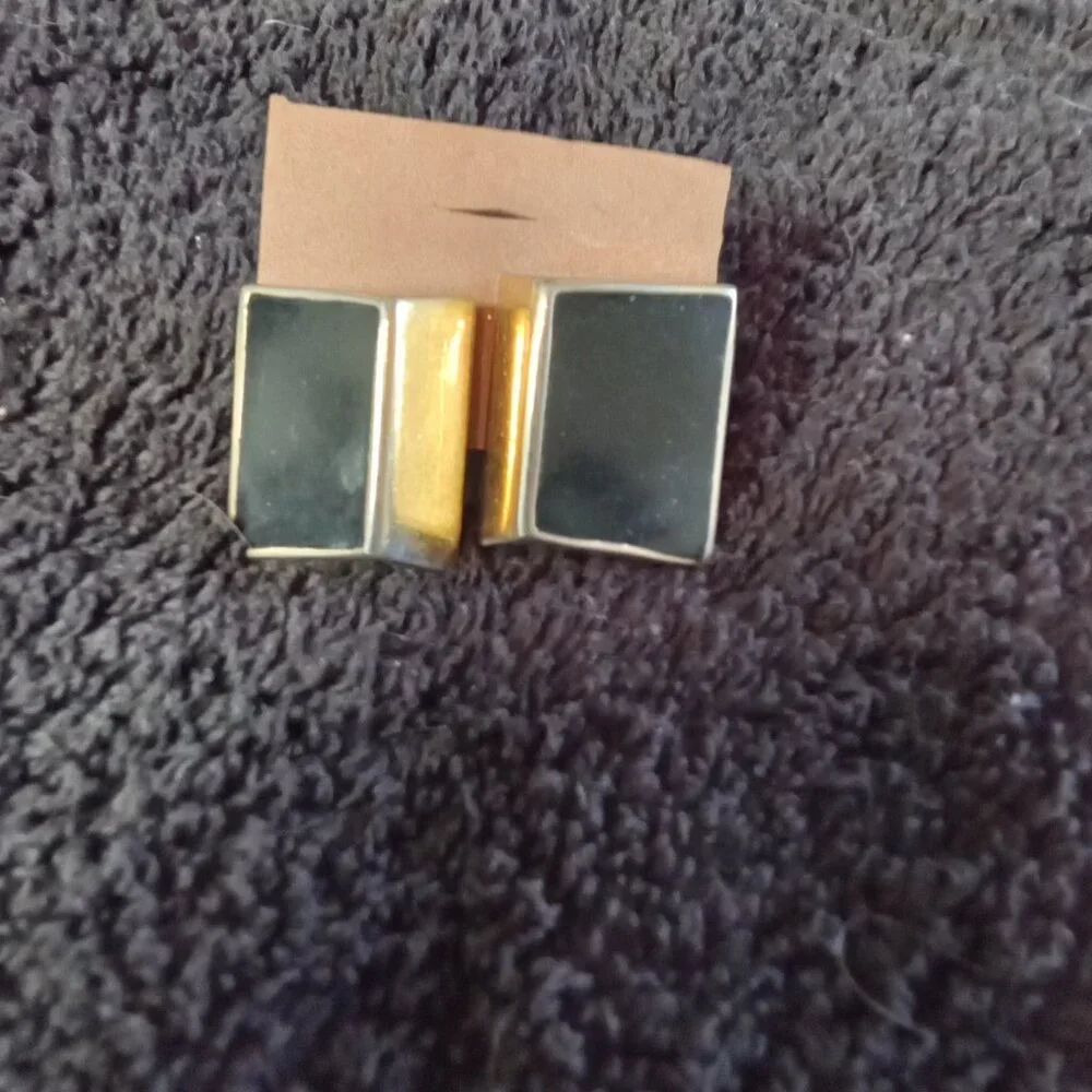 Vintage Napiero Black n Gold Earrings